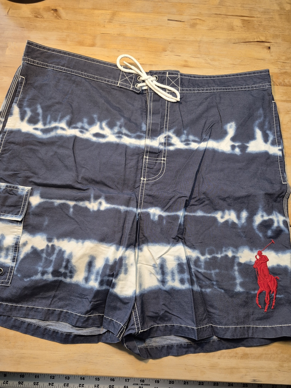 Polo by Ralph Lauren Men’s Navy Tie-Dye Swim Trunks